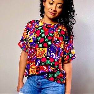 Colorful 90s top